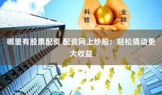 哪里有股票配资 配资网上炒股：轻松撬动更大收益